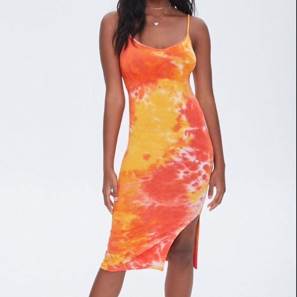 Forever 21 Tie Dye Midi Bodycon Dress